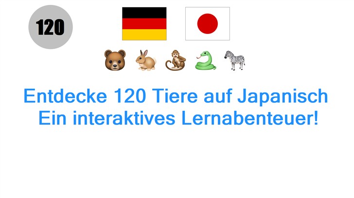 Entdecke 120 Tiere auf Japanisch: Ein interaktives Lernabenteuer!